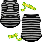 6-Piece Striped Shirt Set: Cotton Sleeveless Puppy Dog Shirts, Breathable Pet Apparel Tank Tops, Colorful Sweatshirts for Small & Medium Dogs