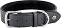 Pet Collection Padded Cute Dog Collar, Leather Dog Collar for Small Dogs, Black, Small