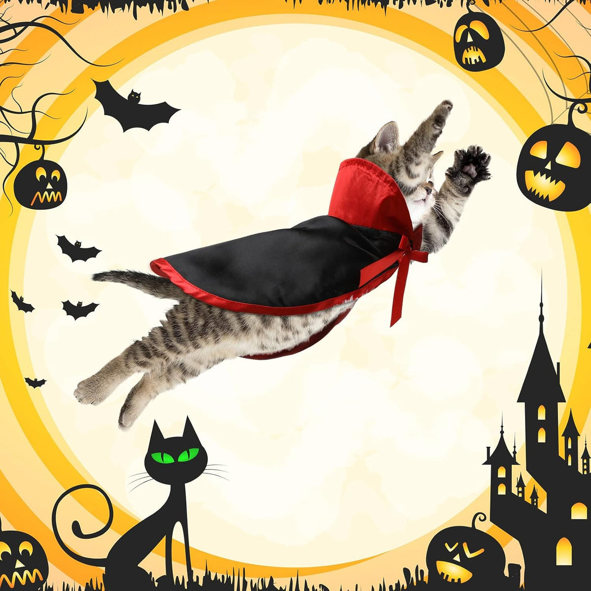5 Pcs Cat Halloween Vampire Costume Halloween Pet