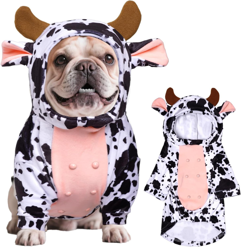 Dog Cow Costume Funny Pet Halloween Costumes for Halloween Dog Cat,S