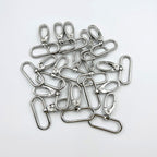 15Pcs 1.5 Inch Metal Lobster Clasps Claw Push Gate Silver Swivel Snap Hooks