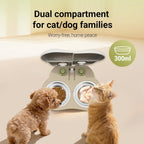 2-Meal Automatic Wet Food Feeder with Ice Packs,48H Timer, Cats & Small Dogs, Battery Operated, Dual Trays
