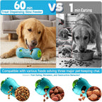 2 Pack Dog Puzzle Toys, Adjustable Treat Dispensing Slow Feeder Toy, Interactive Dog Enrichment Toy for Brain Stimulation and Boredom Relief