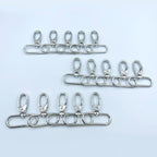 15Pcs 1.5 Inch Metal Lobster Clasps Claw Push Gate Silver Swivel Snap Hooks