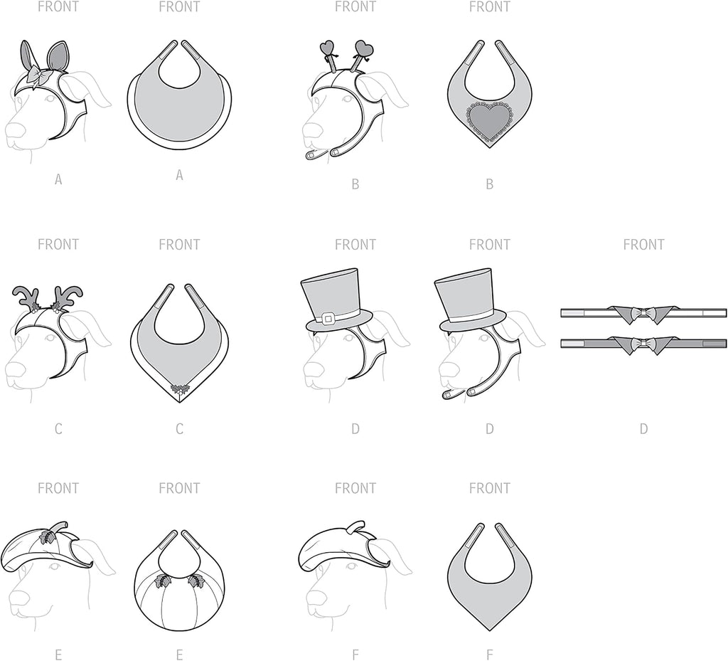 S9497 Pet Accessories Sewing Pattern, Sizes S-L