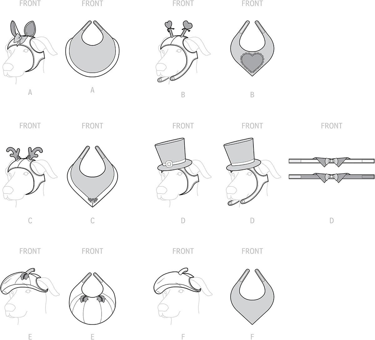 S9497 Pet Accessories Sewing Pattern, Sizes S-L