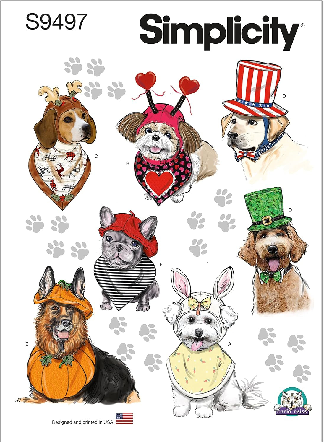 S9497 Pet Accessories Sewing Pattern, Sizes S-L