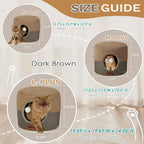 2-In-1 Cat Bed Cave, Cozy Covered Cat Beds for Indoor Cats,Pet Bed