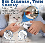 Dog Nail Clippers with Light, 2-In-1 Cat Nail Clippers