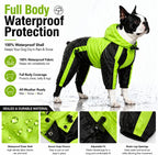 Pet Apparel Large Dog Clothing Raincoat Pet Clothes Rain Coat for Big Large Dogs Red Green Waterproof (L-M, Green)