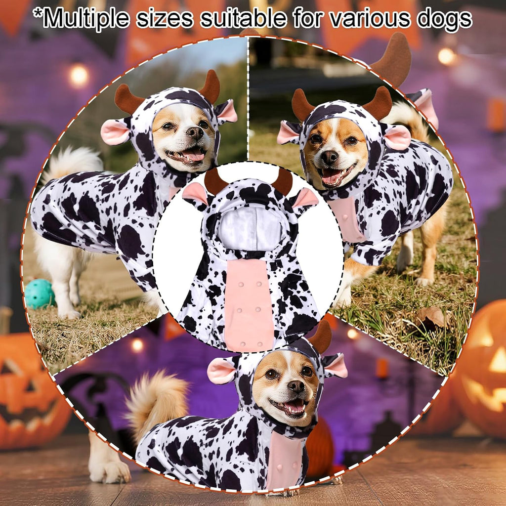 Dog Cow Costume Funny Pet Halloween Costumes for Halloween Dog Cat,S