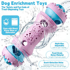 2 Pack Dog Puzzle Toys, Adjustable Treat Dispensing Slow Feeder Toy, Interactive Dog Enrichment Toy for Brain Stimulation and Boredom Relief