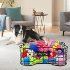 Dog Toy Basket, Bone Shaped, Black, Metal, Organizer, Storage, Pet Accessories