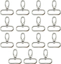 15Pcs 1.5 Inch Metal Lobster Clasps Claw Push Gate Silver Swivel Snap Hooks