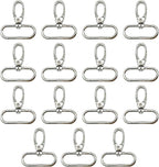 15Pcs 1.5 Inch Metal Lobster Clasps Claw Push Gate Silver Swivel Snap Hooks