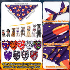 18 Pcs Halloween Dog Headbands and Bandanas. Pet Costume Accessories