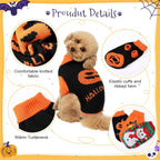 3 Pack Halloween Thanksgiving Christmas Dog Cat Sweaters Sets Dogs Fall Clothes Pumpkin Turkey Snowman Dog Cat Knit Sweaters Pets Costumes for Holiday Dogs Cats Pets(Medium)