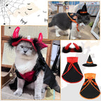 5 Pcs Cat Halloween Vampire Costume Halloween Pet