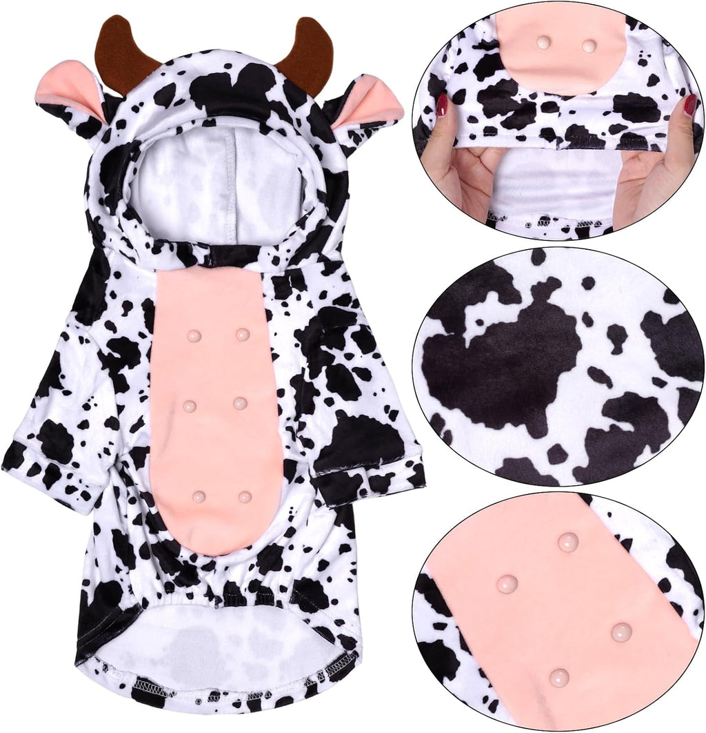 Dog Cow Costume Funny Pet Halloween Costumes for Halloween Dog Cat,S