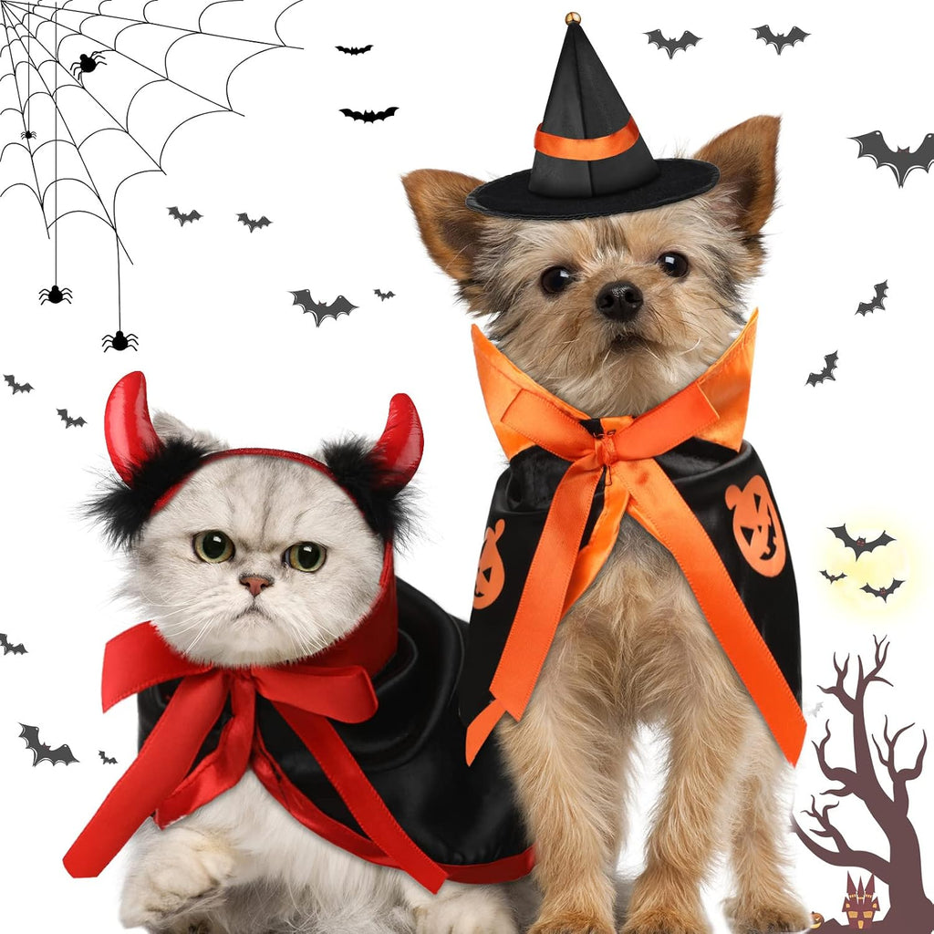 5 Pcs Cat Halloween Vampire Costume Halloween Pet