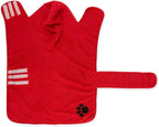 Pet Robe Collection Embroidered Absorbent Microfiber Bath Robe with Adjustable Closure, for Dogs & Cats, Large, Red