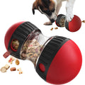 Dog Puzzle Toy Treat Dispenser Ball, Adjustable Rolling Dog Enrichment Toy & Slow Feeder for Medium Large Dogs, Mental Stimulation Toy to Keep Dogs Busy, L Red