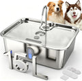15L/4Gal Stainless Steel Dog Water Fountion Pet Fountain,1Set Filter