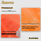 Waterproof Dog Raincoat with Reflective Strip, Adjustable Breathable Rain Coat Jacket with Leash Hole for Dogs (Orange, Medium)