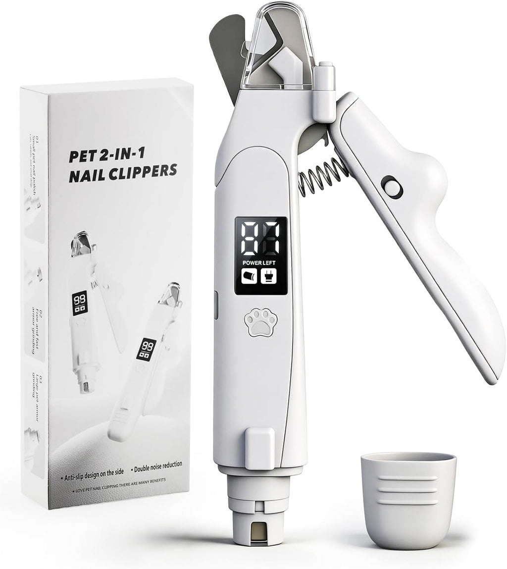 Dog Nail Clippers with Light, 2-In-1 Cat Nail Clippers