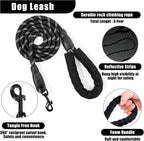 Dog Harness Collar and Leash Set - Dog Halter Harnesses Fits Small Medium Dogs (Black-M)