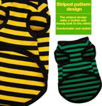 6-Piece Striped Shirt Set: Cotton Sleeveless Puppy Dog Shirts, Breathable Pet Apparel Tank Tops, Colorful Sweatshirts for Small & Medium Dogs