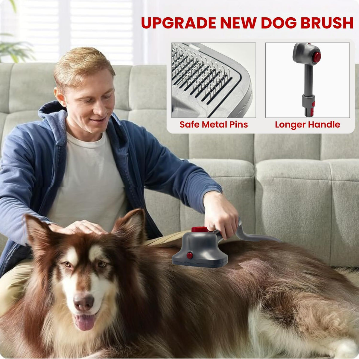 Dog Brush Vacuum Attachment for Miele Classic C1 C2 C3 & Shark Vacuums
