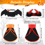5 Pcs Cat Halloween Vampire Costume Halloween Pet