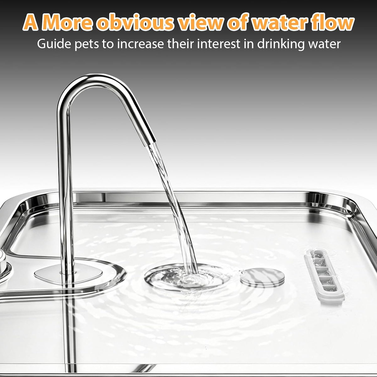 15L/4Gal Stainless Steel Dog Water Fountion Pet Fountain,1Set Filter